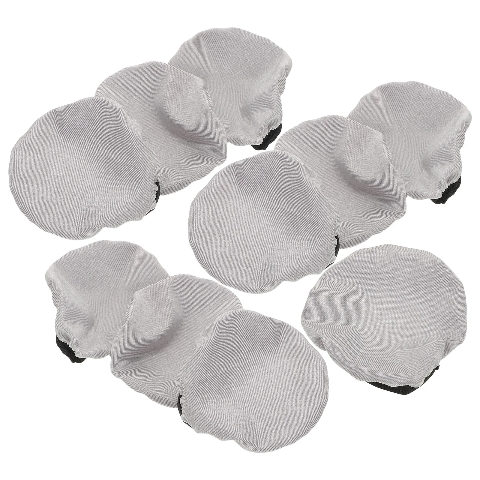 

10Pcs Stretchable Headphone Covers Soft Fabric Earpads Dustproof Reusable Washable for Over Ear Headphones Gym Studying