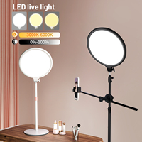 LUXCEO 26cm LED Ring Light,Dual Color,10W,CRI 95+,Dimmable for Live Stream,YouTube,TikTok,Makeup,Photography,Video Conference