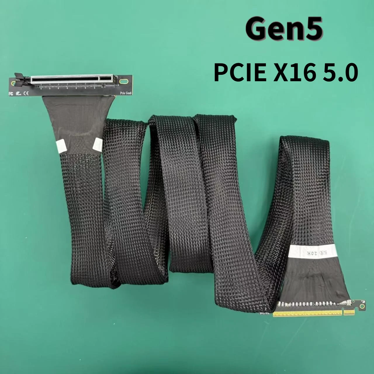 1m Ultra PCIe 5.0 X16 Riser Cable RTX5090 RTX4090 GPU Shielded Extreme High-Speed Lossless Graphics Card Server Gaming PCIE Gen5