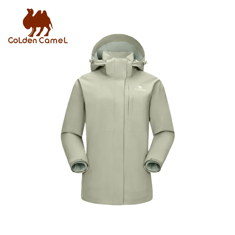 GOLDEN CAMEL Waterproof Hiking Jackets Women Windbreakers Down Jacket for Men 2023 New Three-in-one Mountaineering Coats Clothes