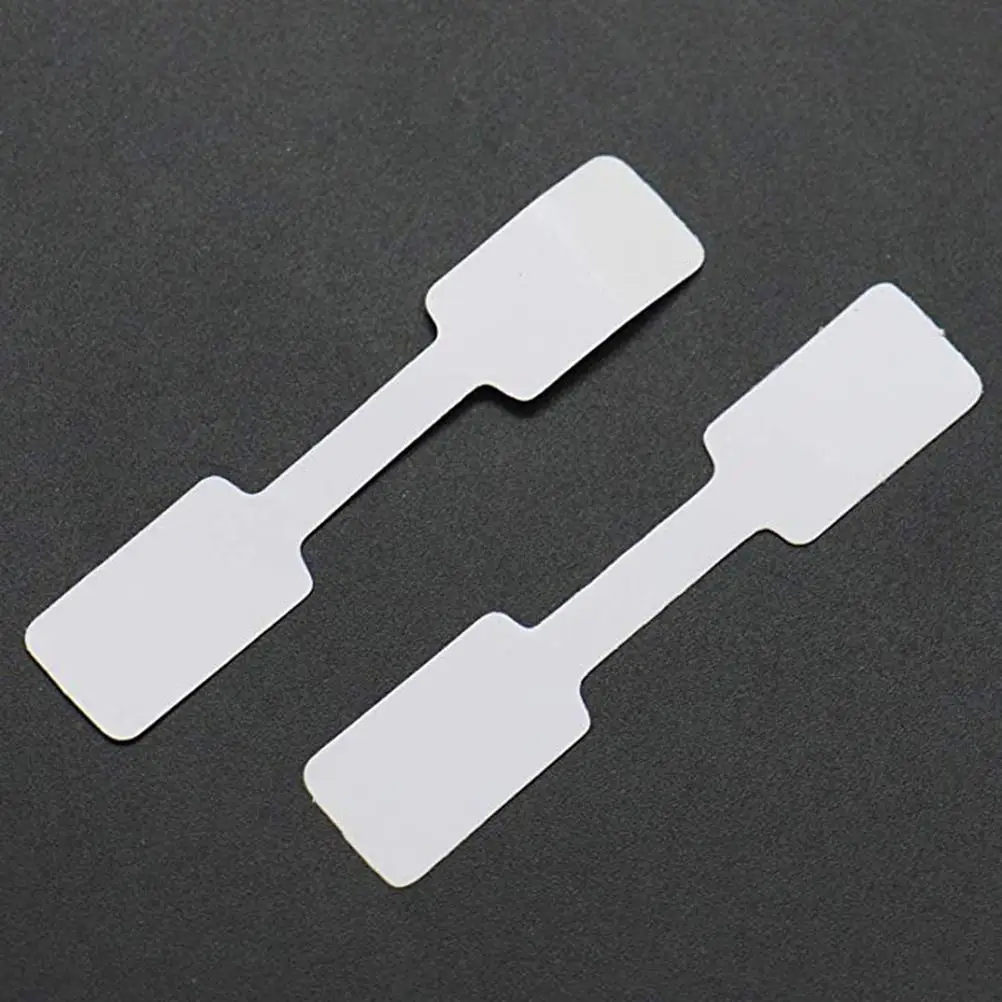 300 Pcs Self Adhesive Labels for Rings Necklaces Price Tags Merchandise Sale Blank Hanging Display Folder