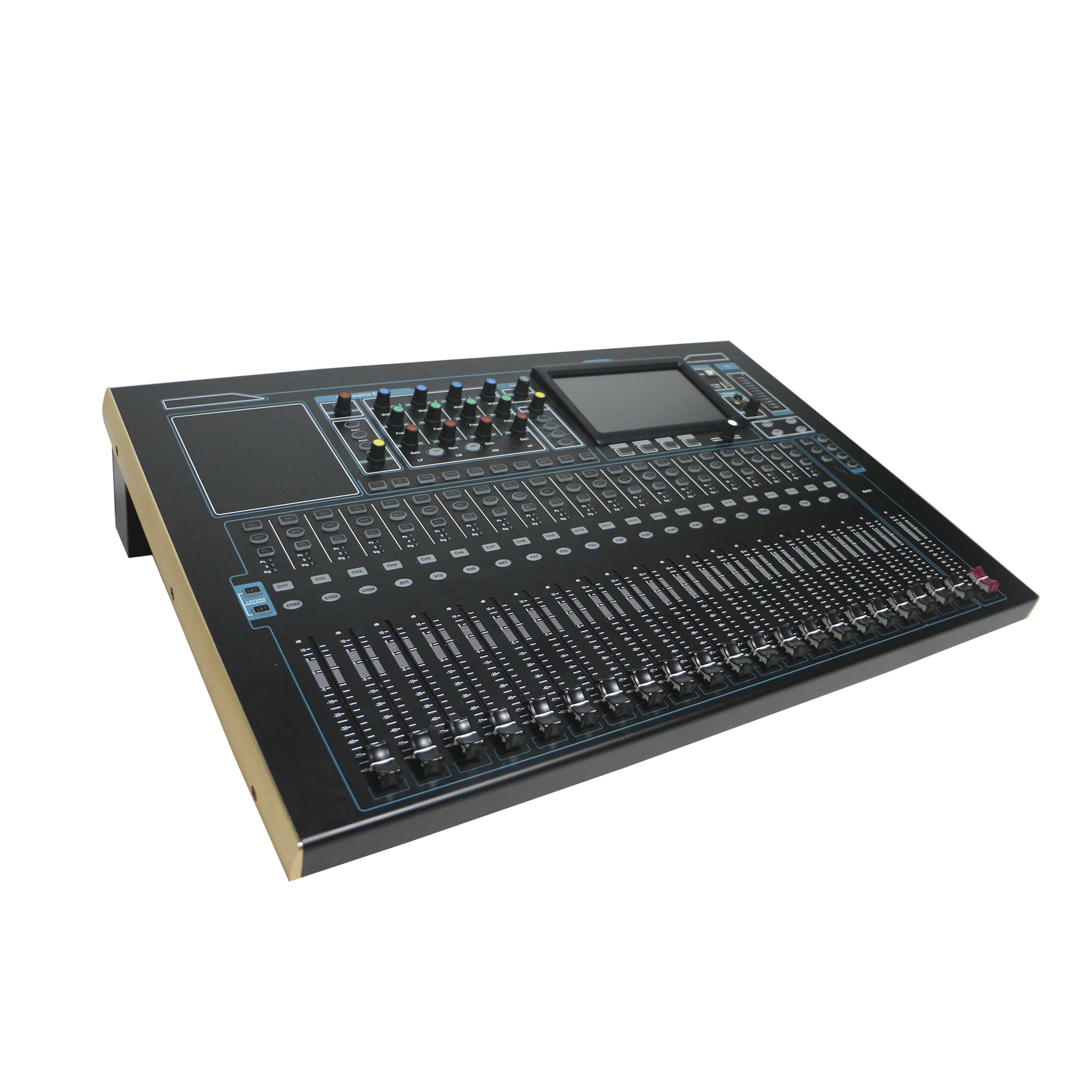PRO Audio 24CH Digital Mixing Console with Motorized Fade Large Display USB Interface Professional Digital Interface for DJ Live