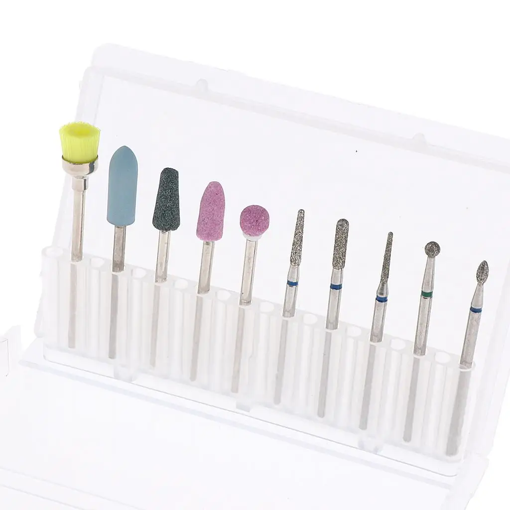 10x Pilniki do paznokci Frezarka Elektryczna do manicure Głowica szlifierska polerska Szczotka
