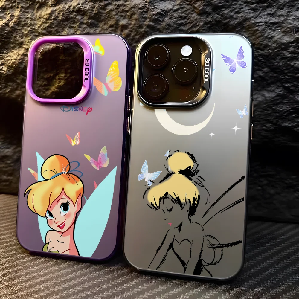 Lovely Tinkers Bells Phone Case for Samsung Galaxy S26 S25 Edge S24 S23 S22 S21 FE S20 Ultra Plus 5G Colorful Silver Hard Cover