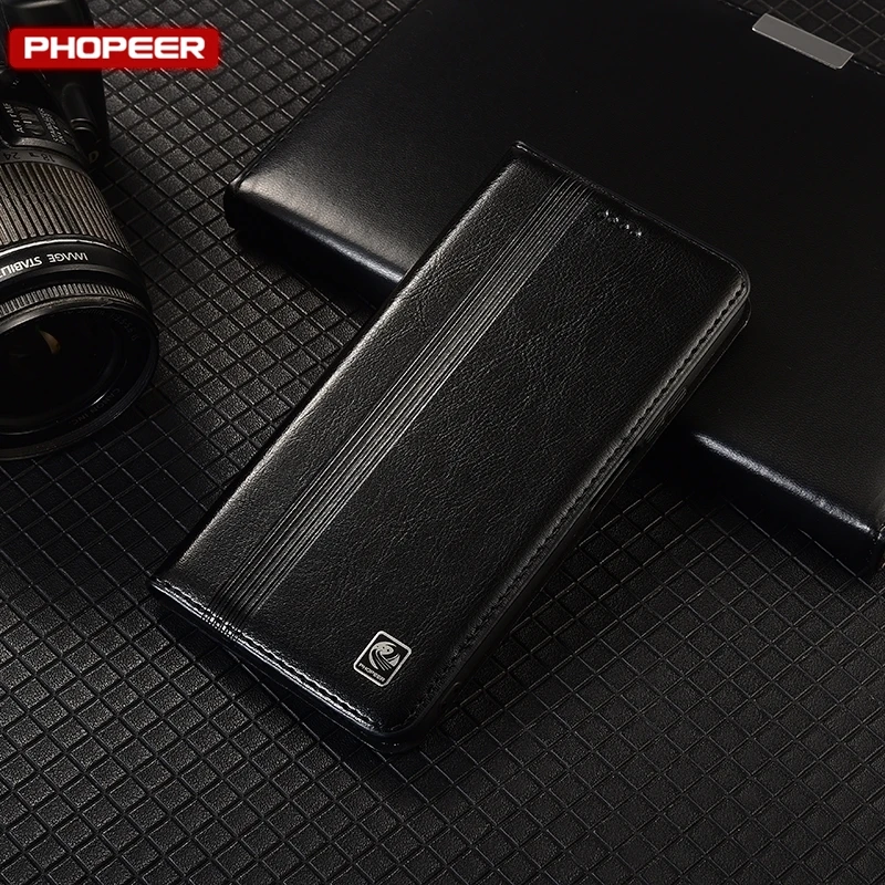 حافظة جلدية أصلية فاخرة لهاتف Xiaomi Mi Mix 2 2s 3 4 Mi لهاتف Xiaomi Max 2 3 4 Pro حافظة مغناطيسية قابلة للطي