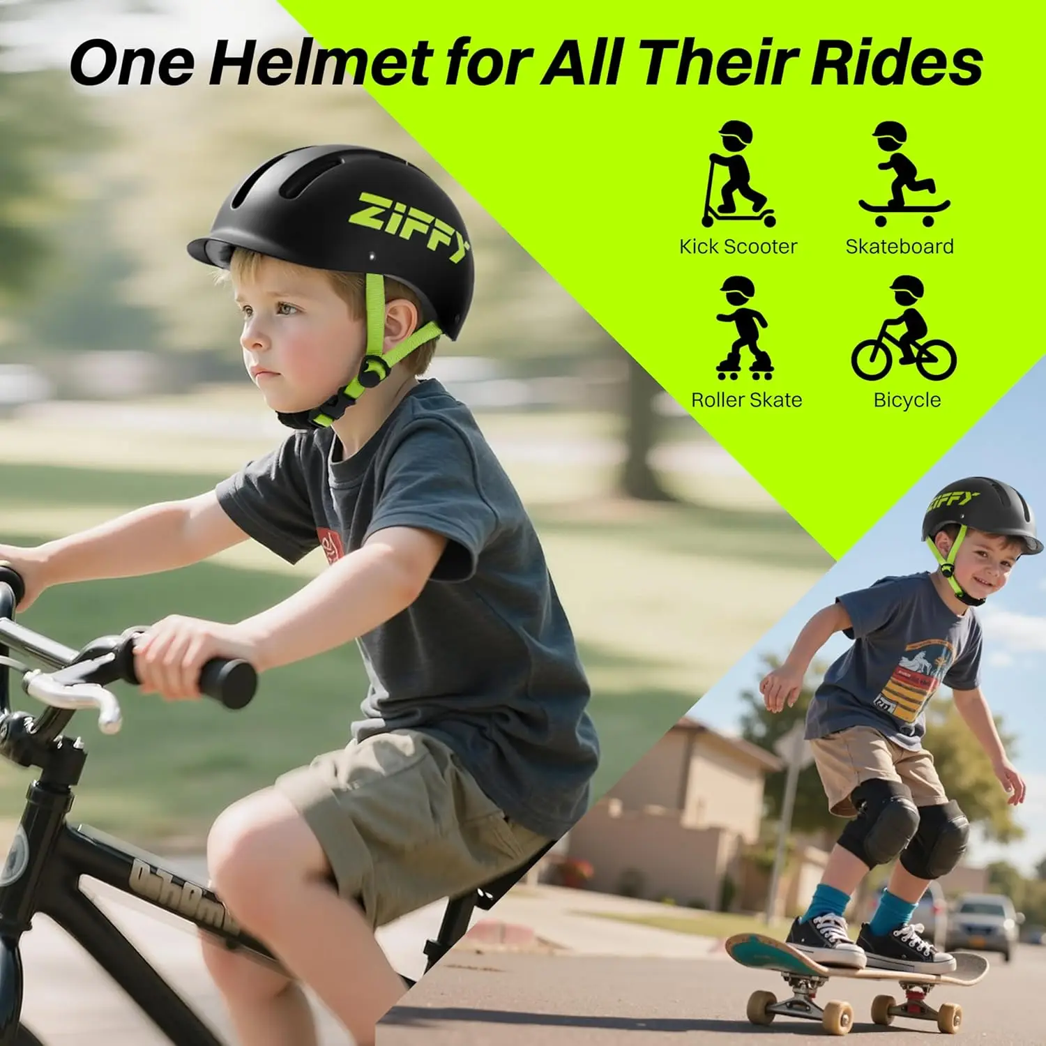 JOYFY Casco de bicicleta para niños/niños pequeños Casco de scooter certificado de seguridad ajustable para niños y niñas con forro interior lavable