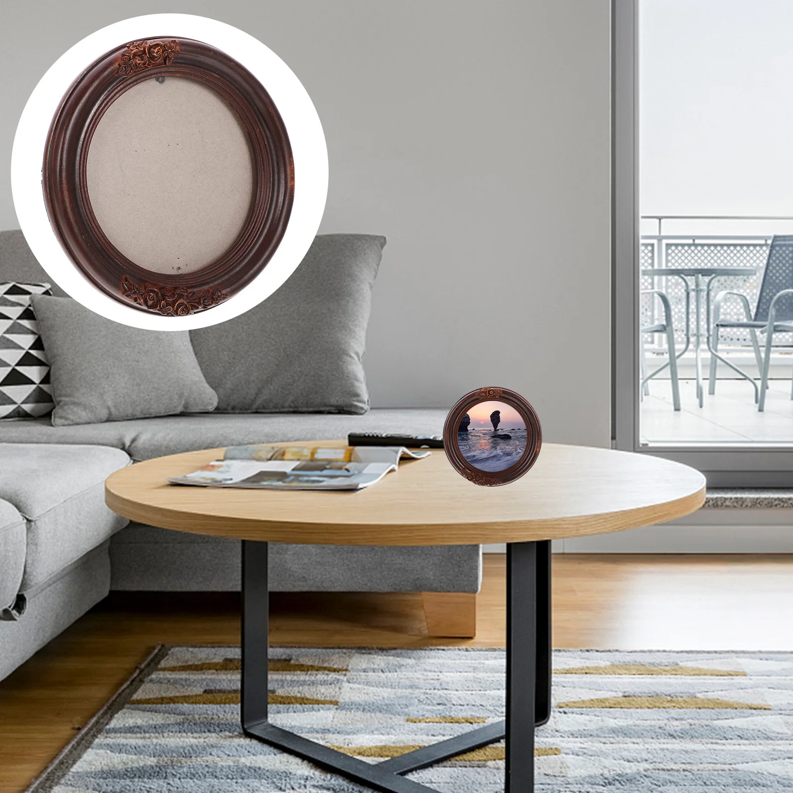 

Decorative Vintage Picture Frame Resin Crafted Retro Photo Holder for Office Wall Desk Display Vintage Picture Frame