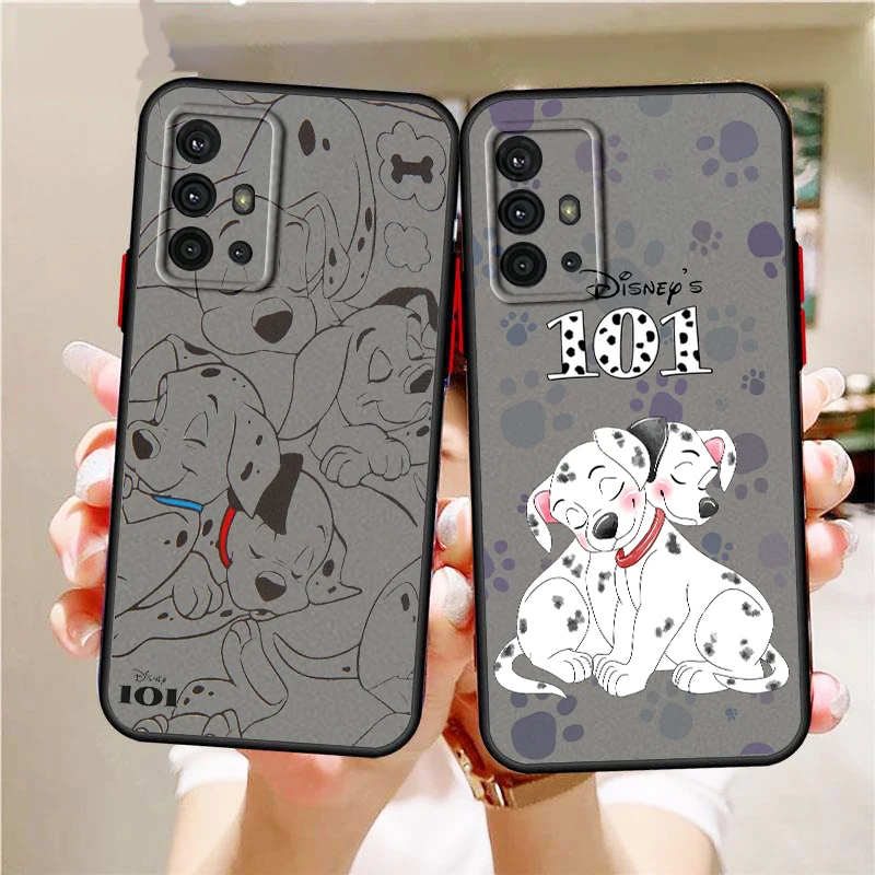 101 Spotted Dog Disney Cute Frosted Translucent For Samsung A53 A52 A33 A32 A51 A71 A21S A13 A73 A50 A22 A12 5G Matte