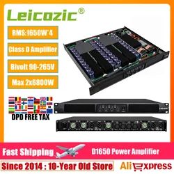 Leicozic 4-Channel Professional Power Amplifier 1650W per Channel for Subwoofer Stage 90-270 VAC pro Audio Equipment