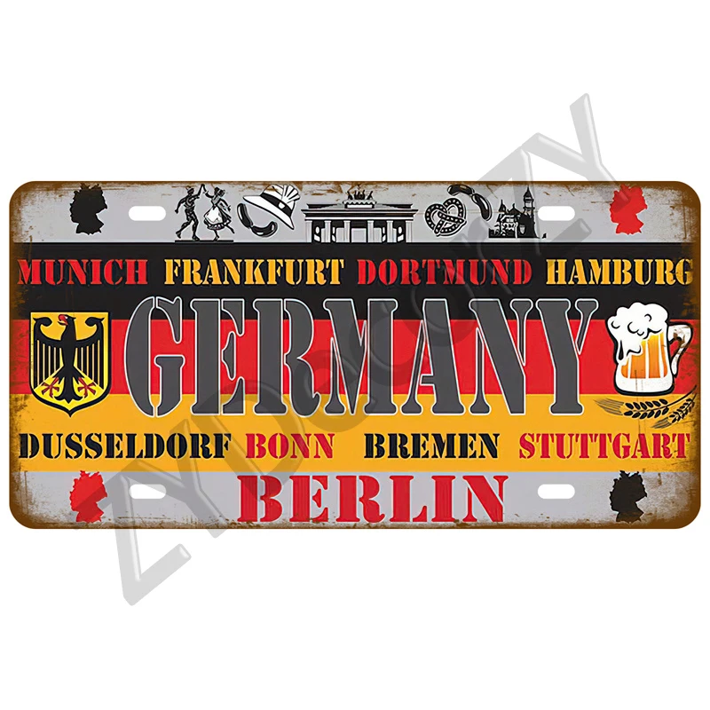 Retro Weißblech Platte Wahrzeichen Land Metall Zeichen Plaque Metall Vintage Zinn Zeichen Wohnkultur Für Mann Höhle Bar Pub Club Dekoration – Detail 8