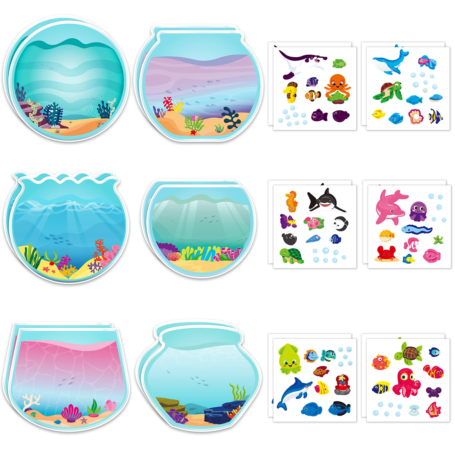 Art Craft For 3 Year Old - Adesivos DIY de Animais Marinhos para