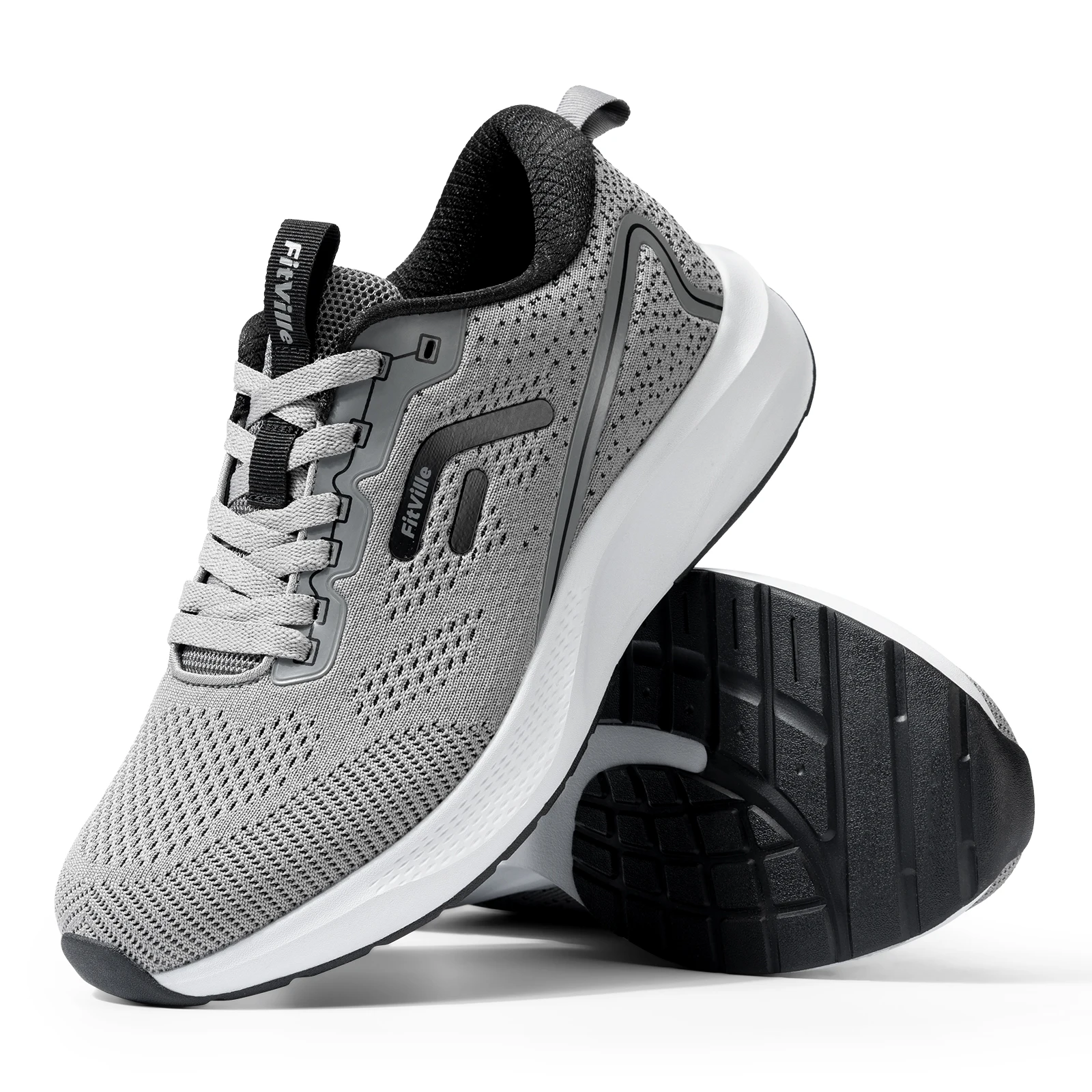 FitVille Herren-Sport-Laufschuhe, atmungsaktiv, leicht, Turnschuhe für geschwollene Füße, breite Schuhe, athletische Trainingsschuhe