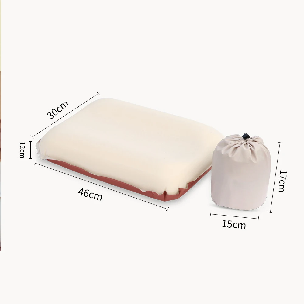 Camping Thickened flannel cheese automatic inflatable pillow outdoor u-shaped pillow portable travel pillow outdoor cheese pillo