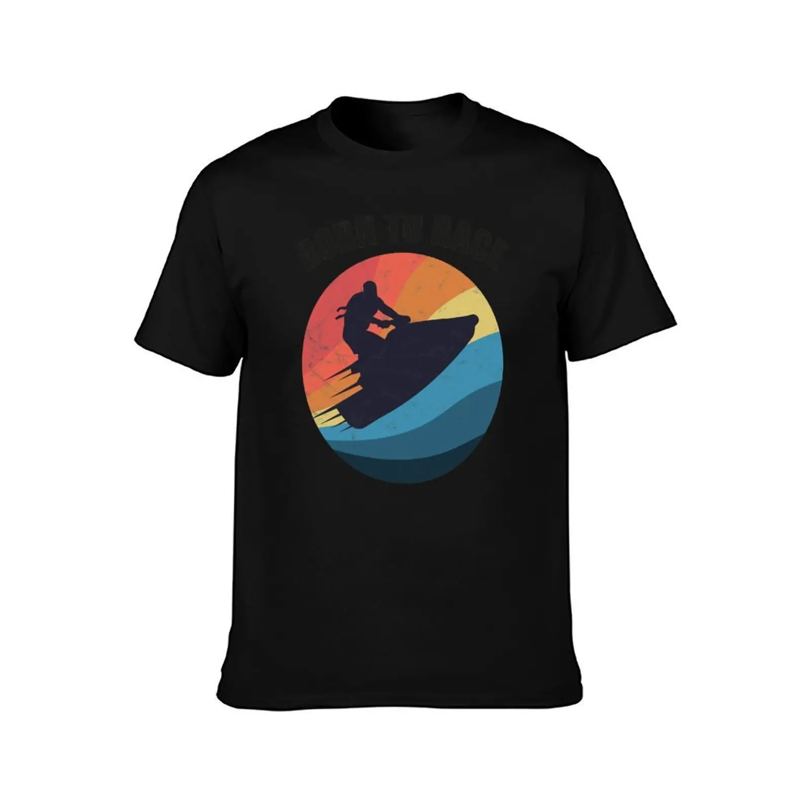 Powerboat Racing Jet Ski Born to Race Summer Ocean Design T-Shirt Lightweight Running Sports T-Shirt