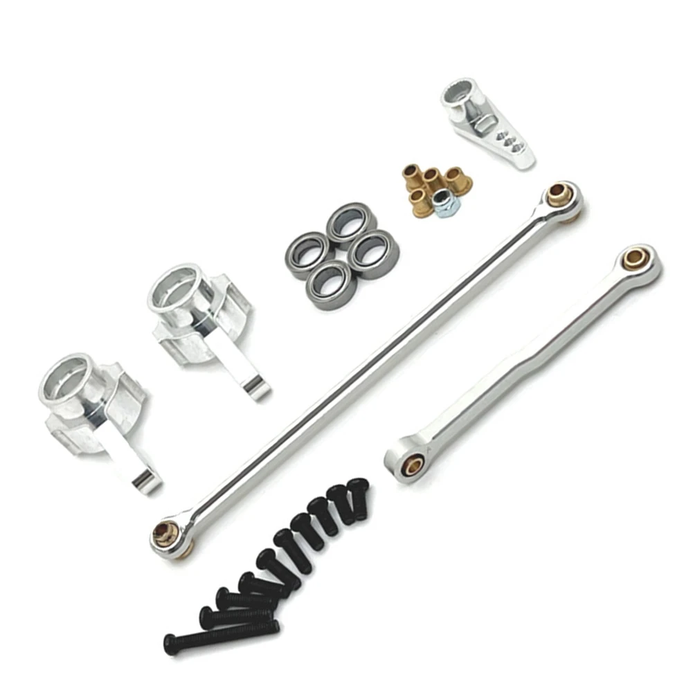 RC Car Steering Lever Kit for 1/12 MN82 MN78 D90 D91 D96 MN98 99S RC Car Update Parts Silver