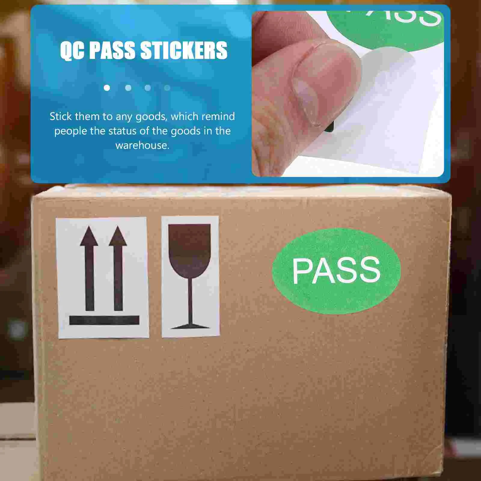 2000Pcs QC Passed Stickers QC Check Stickers QC Passed Tag Stickers Adhesive Warehouse Tested Labels