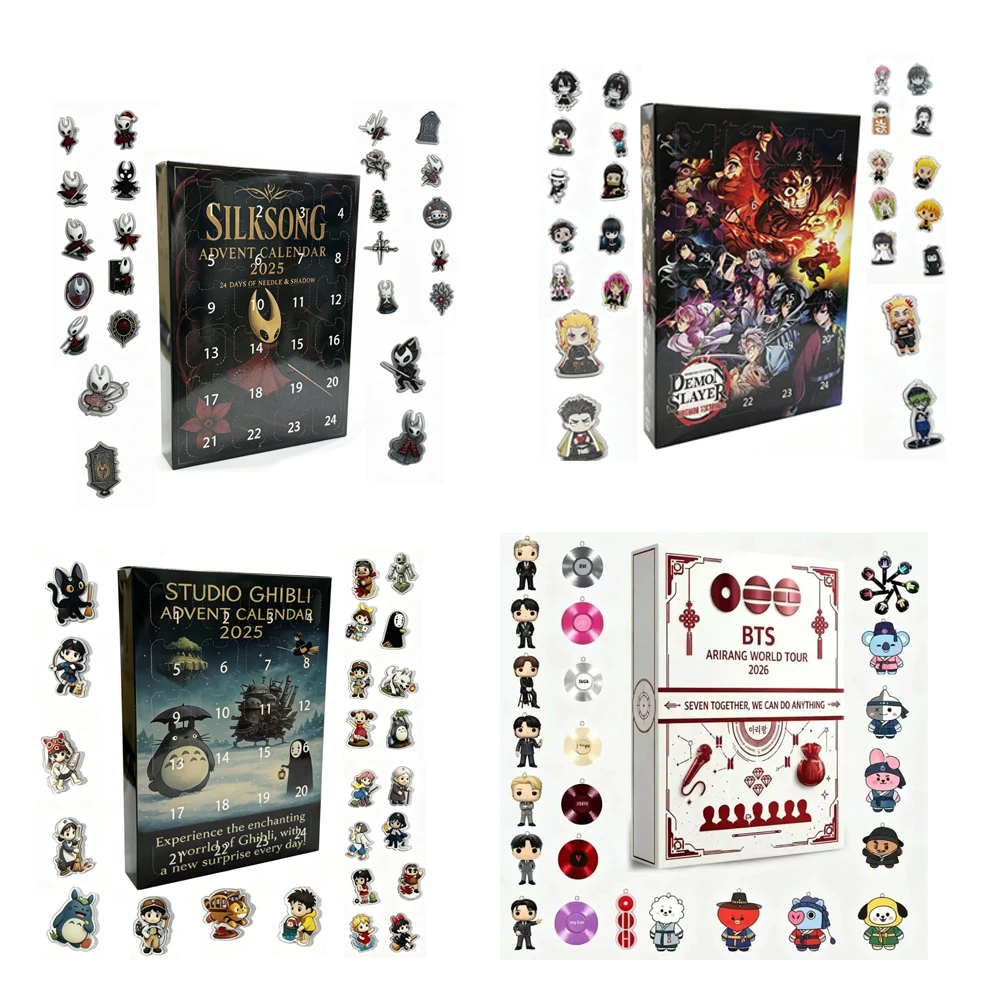 ！！2D, divers styles, acrylique, BTS Arirang World Tour 2026, boîte surprise à compte à rebours, 24 figurines, pendentif, porte-clés vinyle, figurine, cadeau