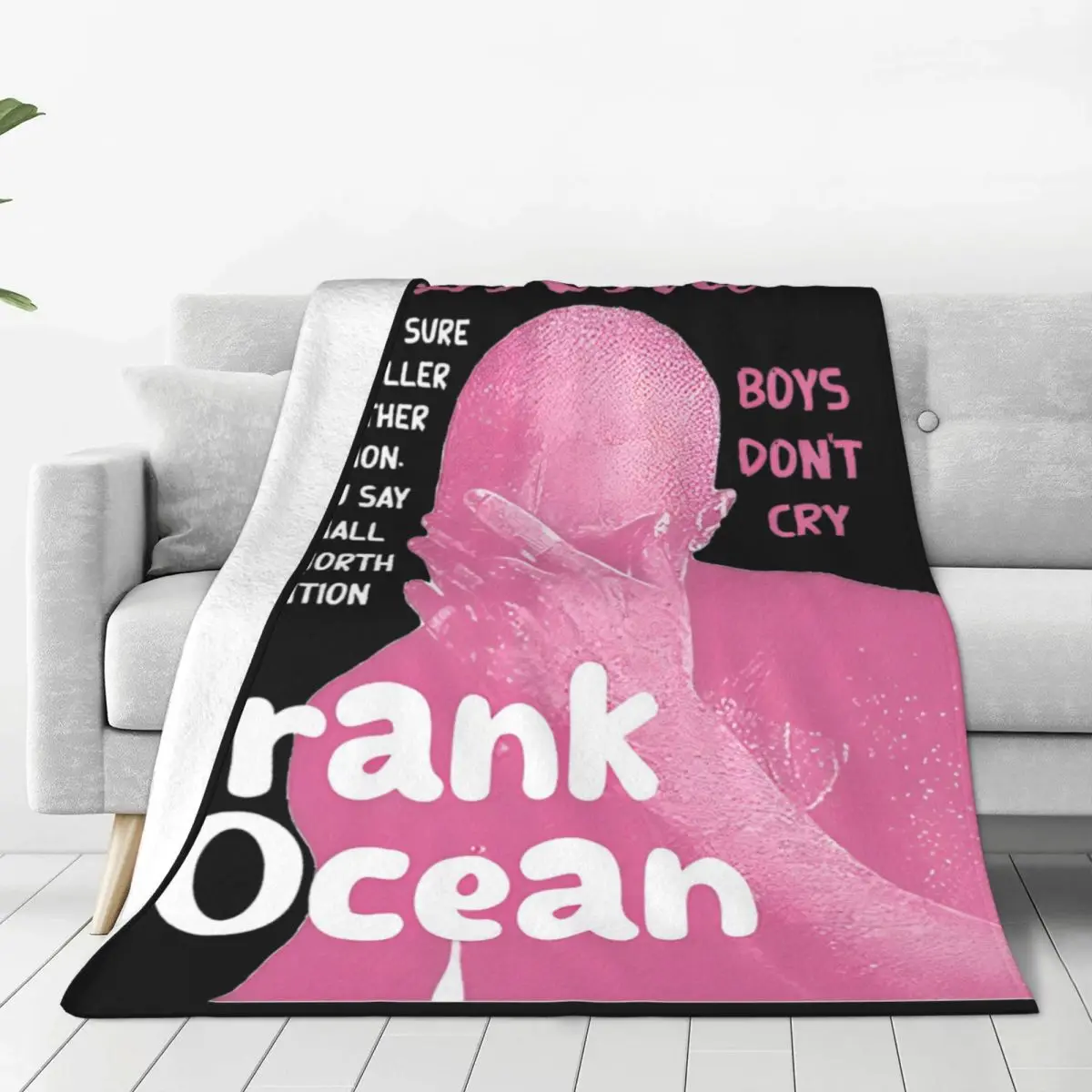 Vintage Frank O-Ocean Rapper Blond Album Merchandise Blanket Flannel Home Throw Blanket Relax Soft for Couch Rug Piece