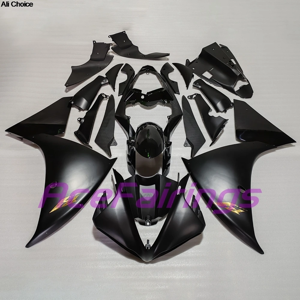 2009 2010 2011 YZF R1 Black Fairing Set ABS Plastic Fit For 09 10 11 Yamaha YZF R1 Glassy Black Motorcycle Fairings