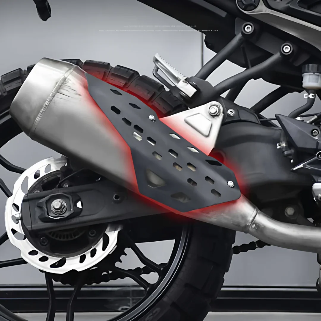 【Supreme quality】For VOGE 300AC High-Quality Stainless Steel Exhaust Heat Shield, Retro Heat Insulation Decorative Cover