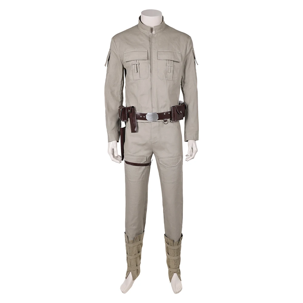 O Império Ataca Traje Cosplay para Homens, Luke, Skywalker, Cinto, Cintura, Roupas Halloween, Terno de Carnaval Adulto