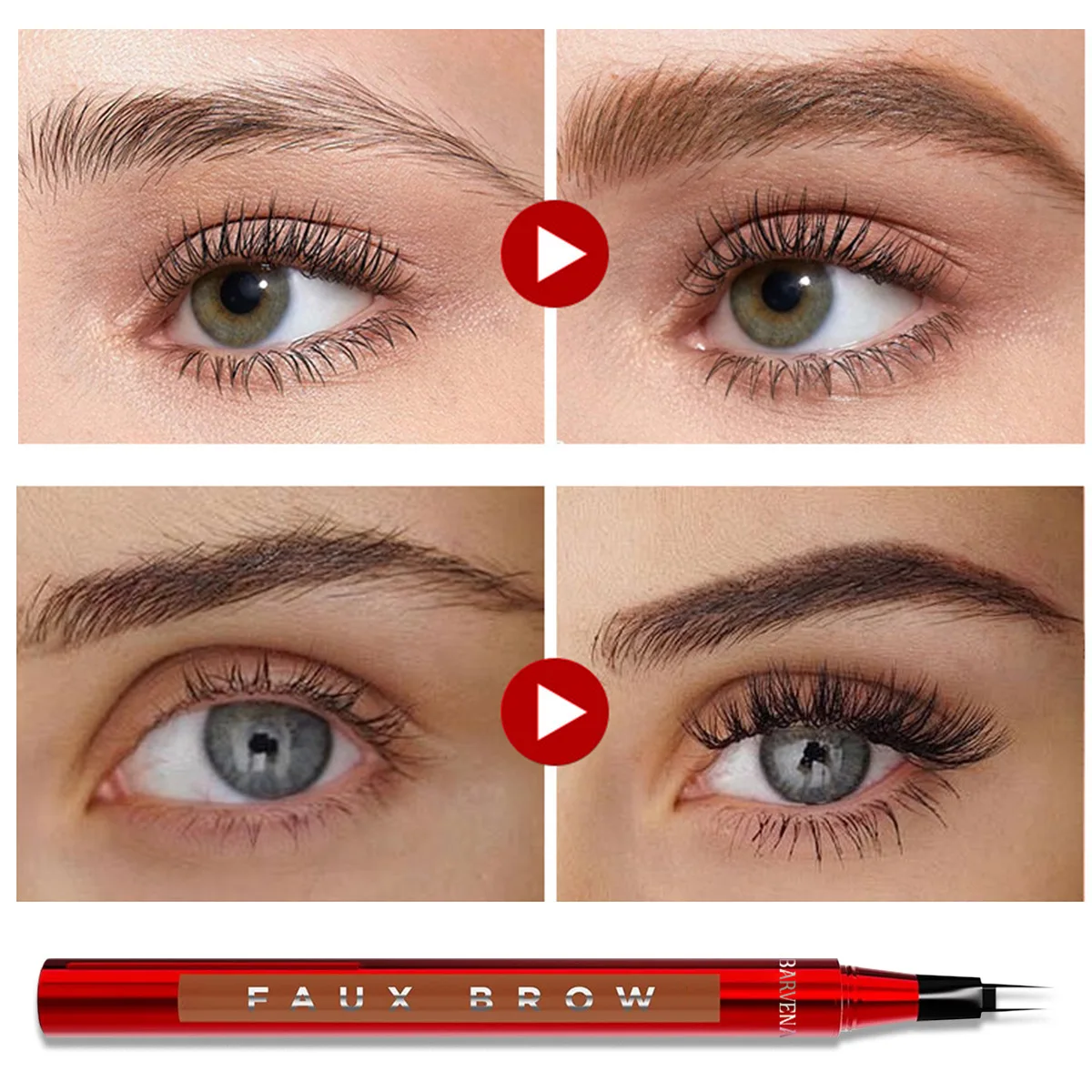 Ultra-fine Liquid Eyebrow Pencil Double-claw Long Lasting Easy To Grip Eyebrow Tattoo Waterproof Thin Lying Silkworm Brow Pen