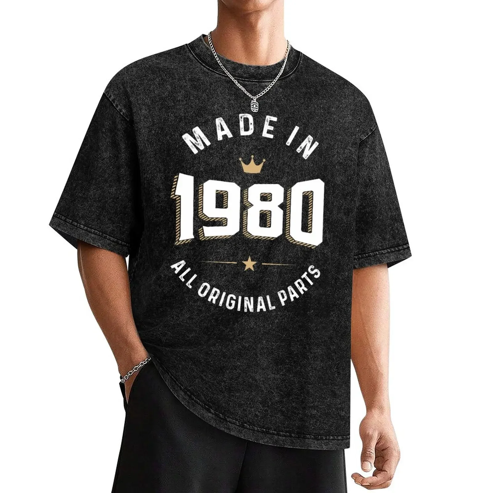 

Made In 1980 All Original Parts T-Shirt korean fashion blacks custom t shirt funny t shirts for men