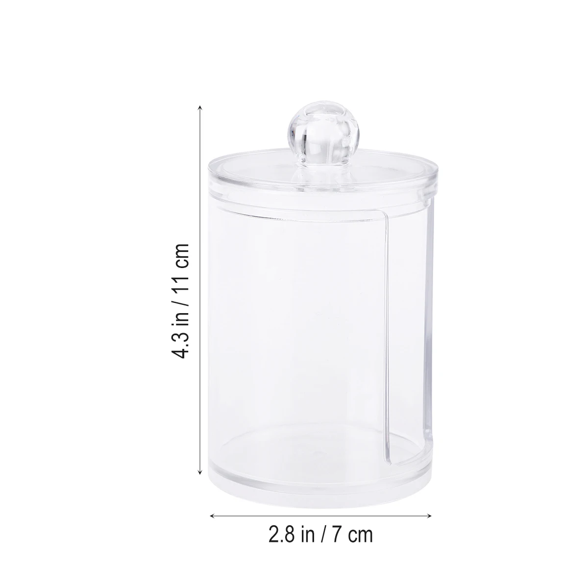 

Clear Round Plastic Storage Container Makeup Box Organizer For Cotton Swabs Cosmetics Pens Transparent Desktop Tidy Dustproof