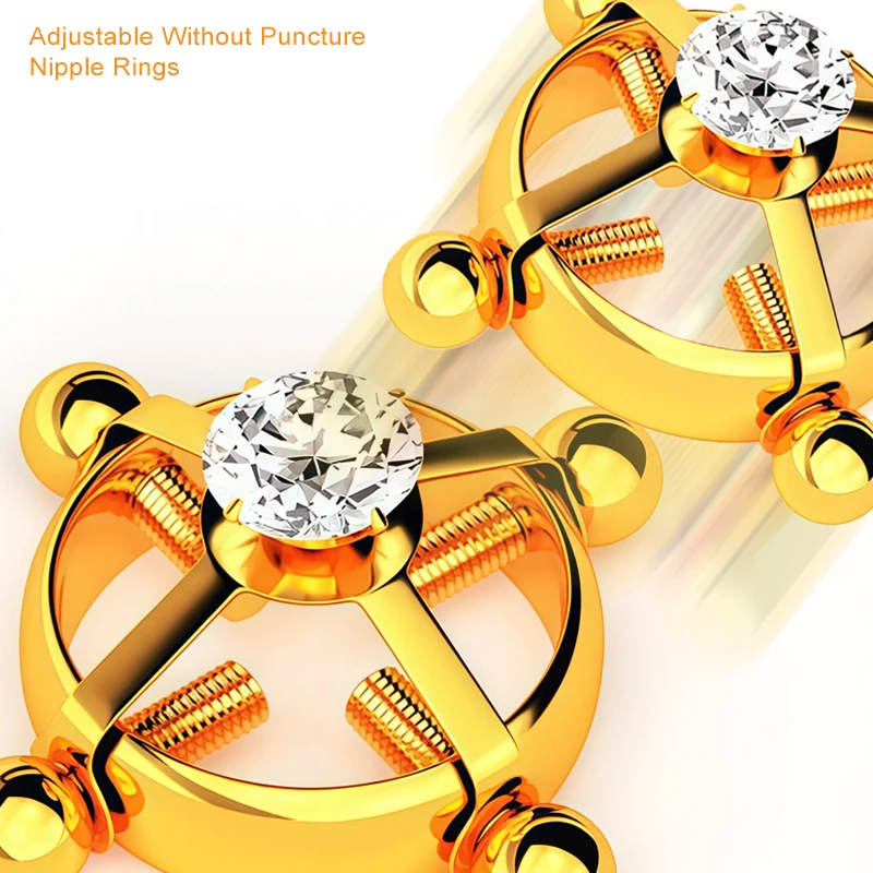 본디지 BDSM 조절 가능 무천공 성인용 니플 링 클램프 섹스토이 여성용 롤플레이 에로틱 기구 이국적인 액세서리