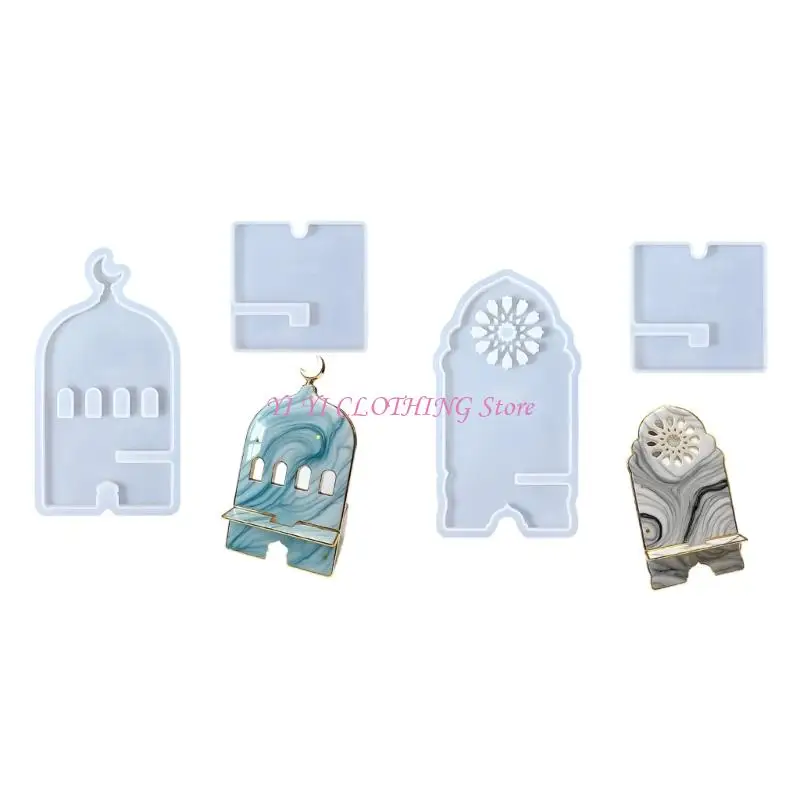

N5KF Portable Detachable Phone Stand Silicone Mold For Resin Jewelry Making Accessories