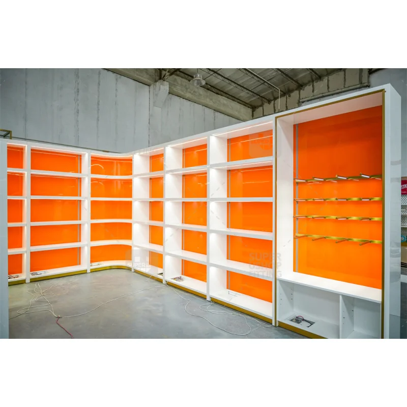 (Customized) customized retail store design retail furniture pet shop display rack pet display cabinet with LED light