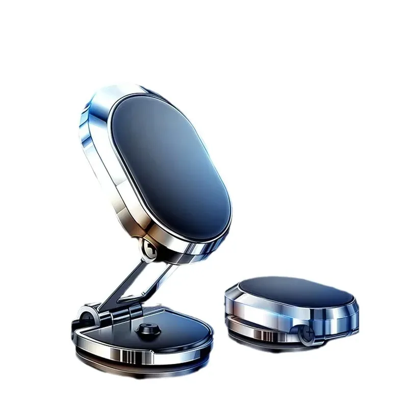 

Portable 360 Multi-angle Rotation Magnet Alloy Mount Anti-slip Adjustable Foldable Car Phone Holder for All Car Use