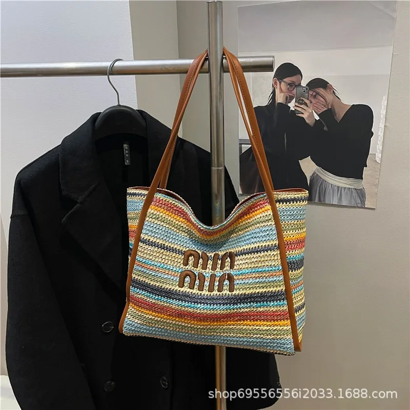 

2025 New Women's Bags: Beach Woven Bag, Tote Bag, Lafite Grass Woven Bag, Women's Large-capacity Single-shoulder Bag