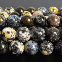 Genuine Gems Natural Blue Ocean Agates Stone Beads Round Loose Beads for Jewelry Making DIY Bracelet Necklace 6 8 10mm 15