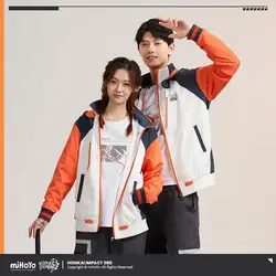 MiHoYo-chaqueta tejida oficial Honkai Impact 3 Kiana Kaslana Reburn, abrigo para pareja, sudaderas con capucha Unisex, regalos de Navidad, primavera, Otoño e Invierno