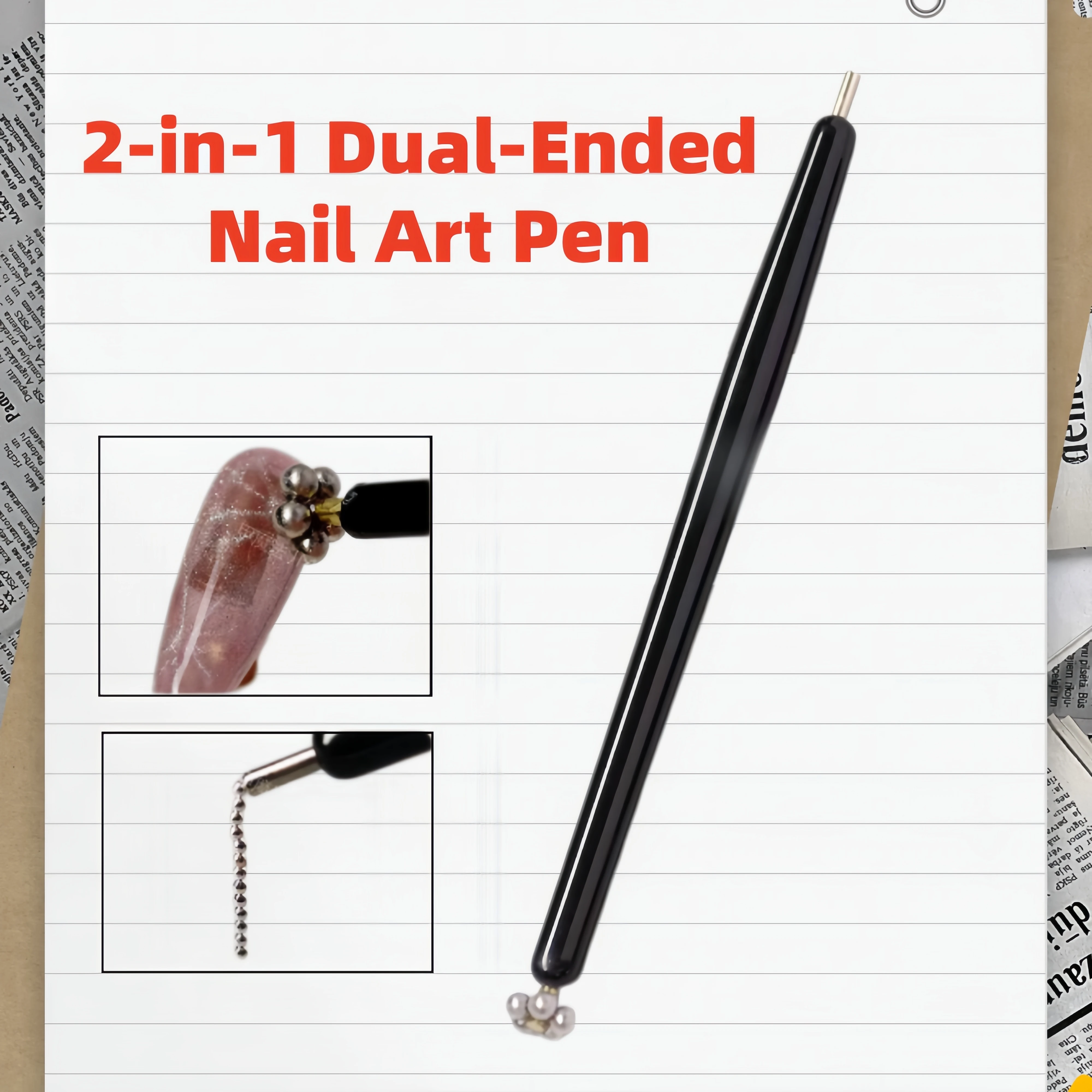 1 Stück Doppelseitiger Katzenauge-Nagelmagnet-Stift, Magnetisches Nagelkunst-Werkzeug, Multifunktionales Design für Katzenauge-Gel, Professioneller Salongebrauch
