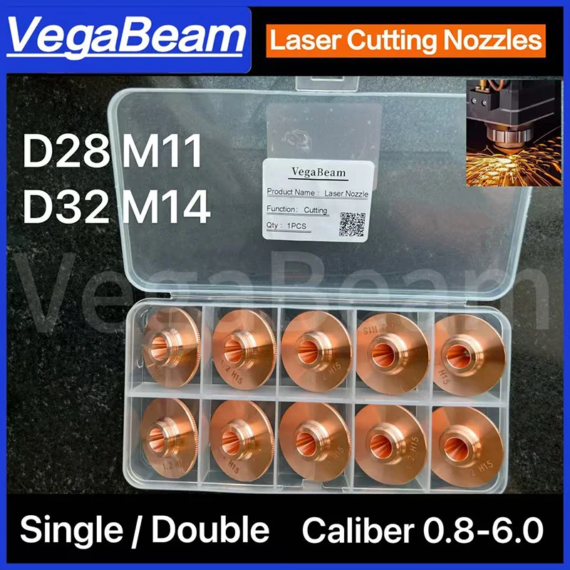 

Raytools Laser Nozzles High Speed D32 M14 regular D28 M11 for Precitec WSX Hans WSX BOCI Fiber Cutting Machine Head Consumable