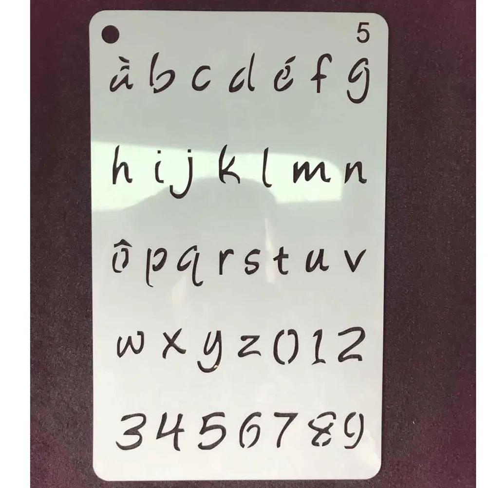 

12pcs Alphabet Number Template Drawing Stencils For Kids Painting Diy Craft Bookkeeping Tools Sturdy Wear Resistant