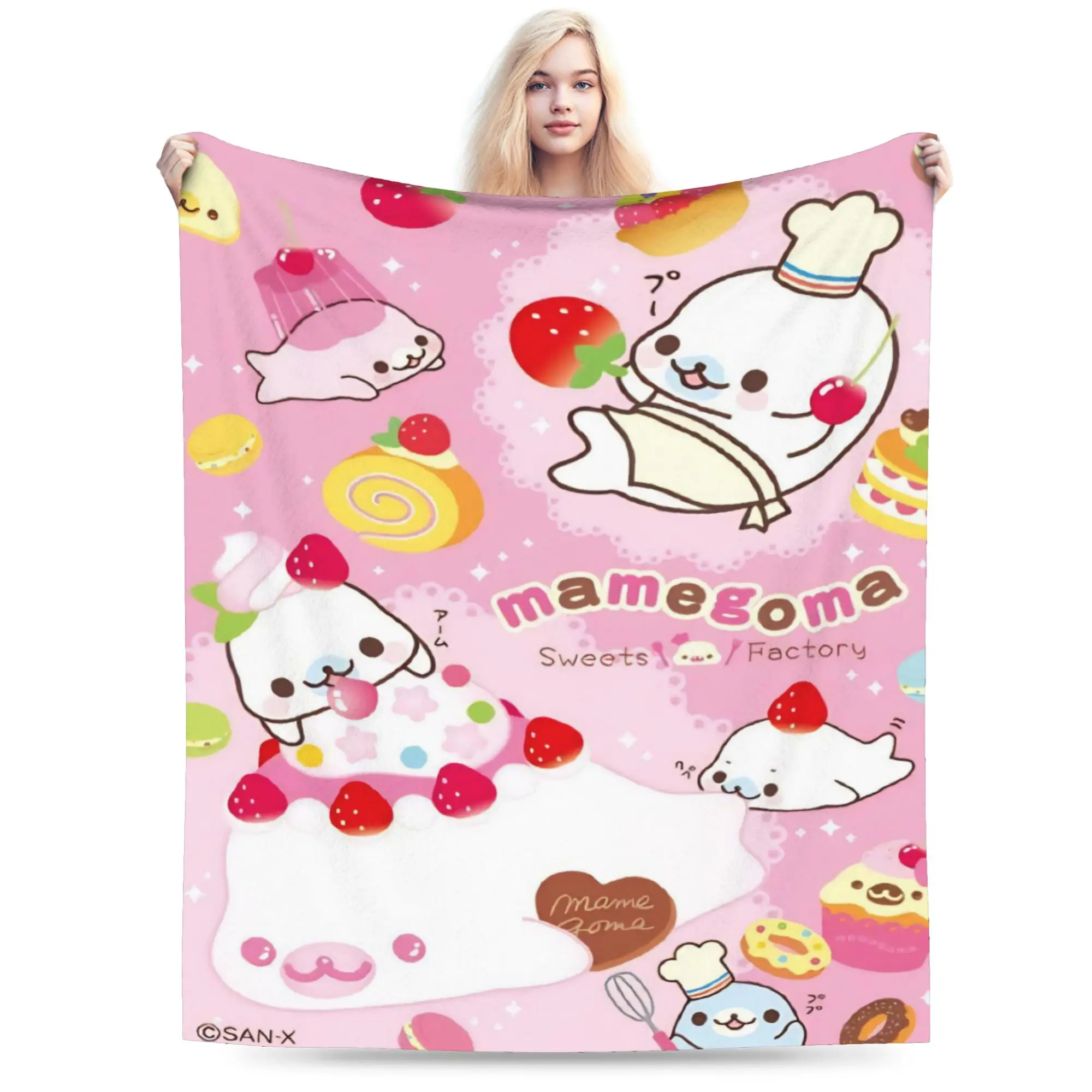 Mamegoma Blanket Flannel  Relax Super Soft Throw Blankets for Bedding Plush Thin Quilt