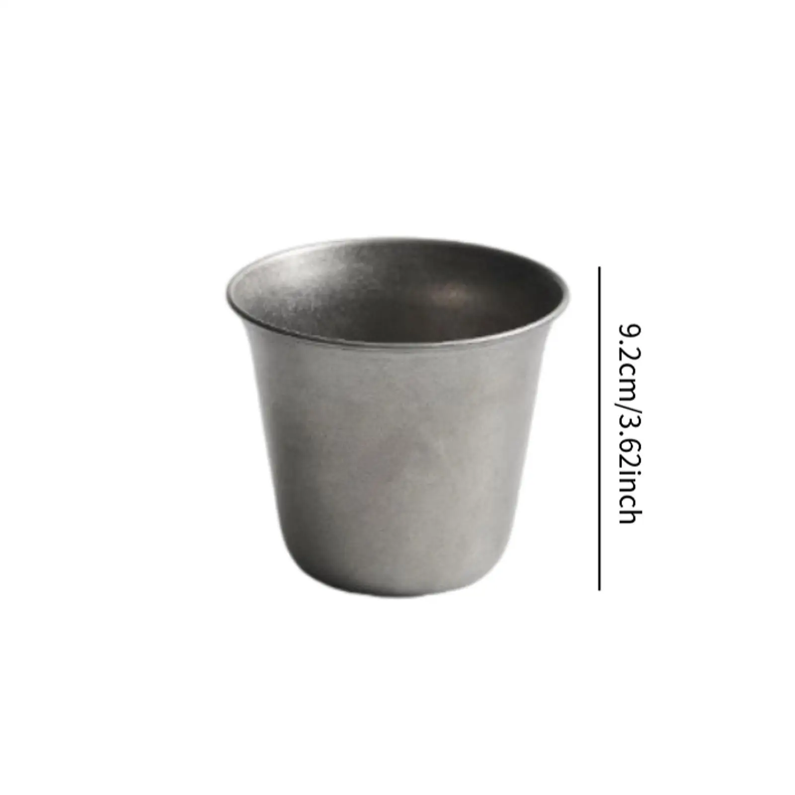 كوب للتخييم من الفولاذ المقاوم للصدأ للشرب، محمول وقابل لإعادة الاستخدام وجدار واحد 300 مل #6