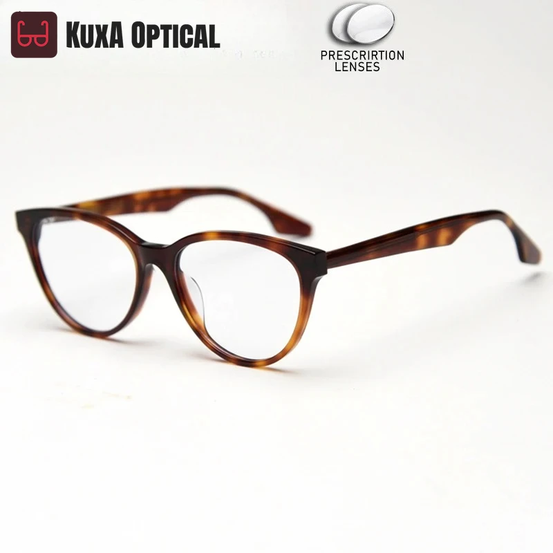 

KUXA New Women Cat Eyewear Prescription Glass Myopia Hyperopia Progressive Recipe Lenses Reading Optical Eyewear Anti-Reflection