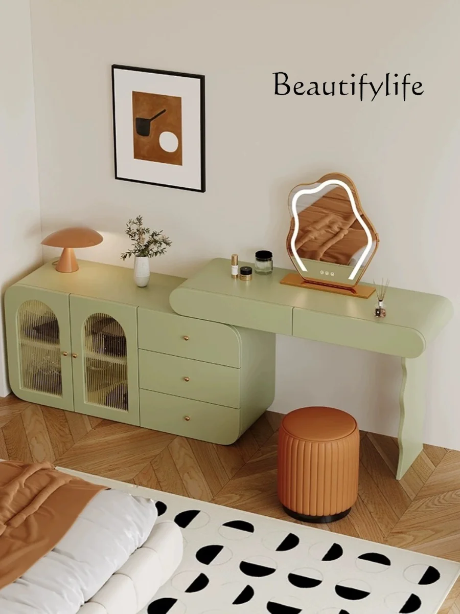 French Cream Style Dresser Chest of Drawers Integrated Simple Makeup Table