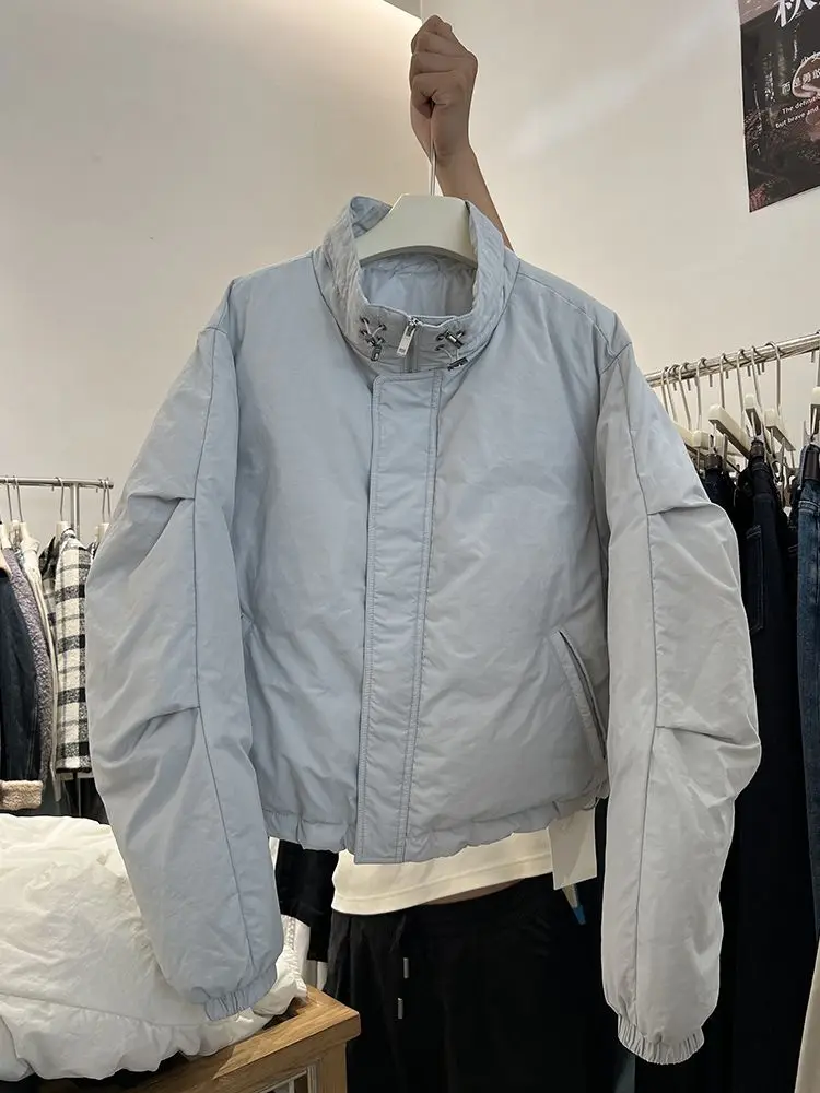 

Ретро-модная женская зимняя куртка с воротником-стойкой из хлопка, новая модель в корейском стиле, маленький размер, универсальная, теплая, объемная куртка-пуховик