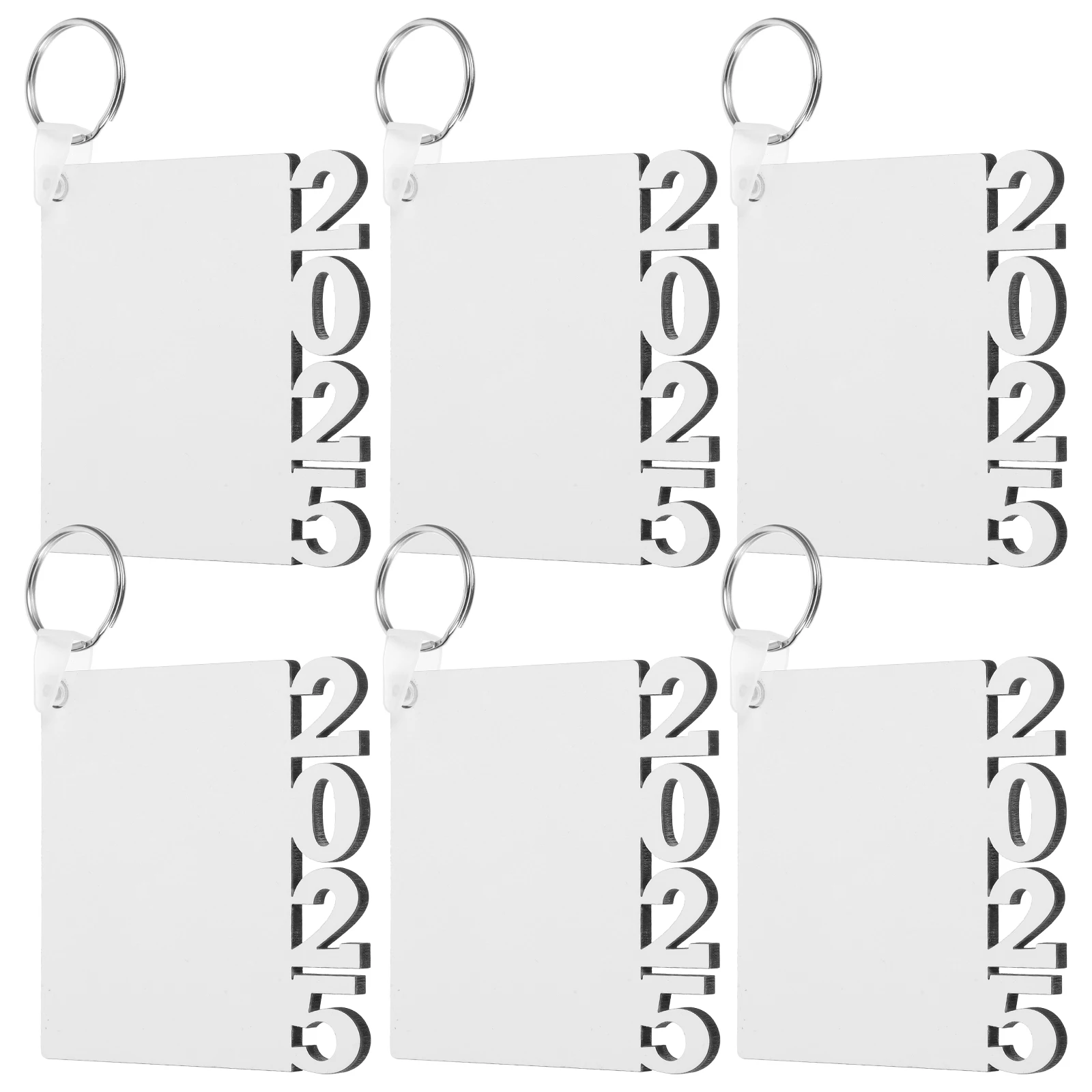 6 Stuks Warmteoverdracht Sleutelhangers 2025 Afstuderen Zinklegering Blank Sublimatie Fotolijst Custom Aandenken Diy Craft