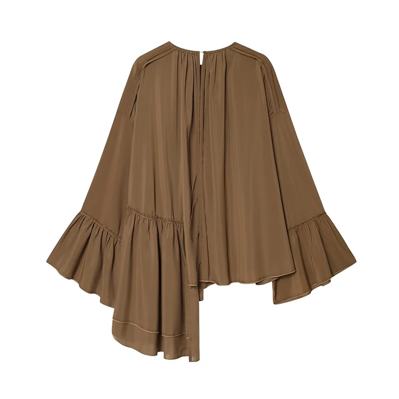 Frauen Bluse Chiffon Rüschen Casual Blusen Frau Langarm Shirt Und Bluse Frühling Elegante Blusen Für Frauen Neue