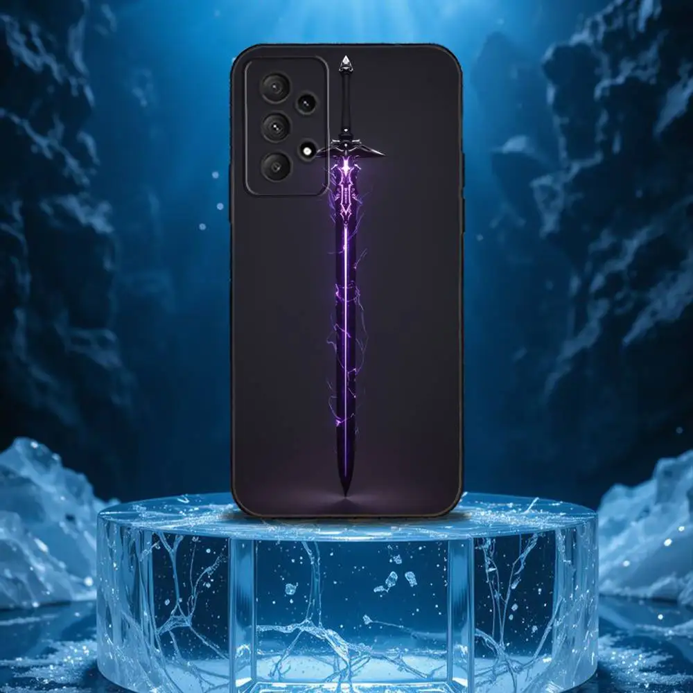 حافظة هاتف B- Beginning After E-End لهاتف Samsung Galaxy A13، A21s، A22، A31، A32، A52، A53، A71، A80، غلاف أسود ناعم