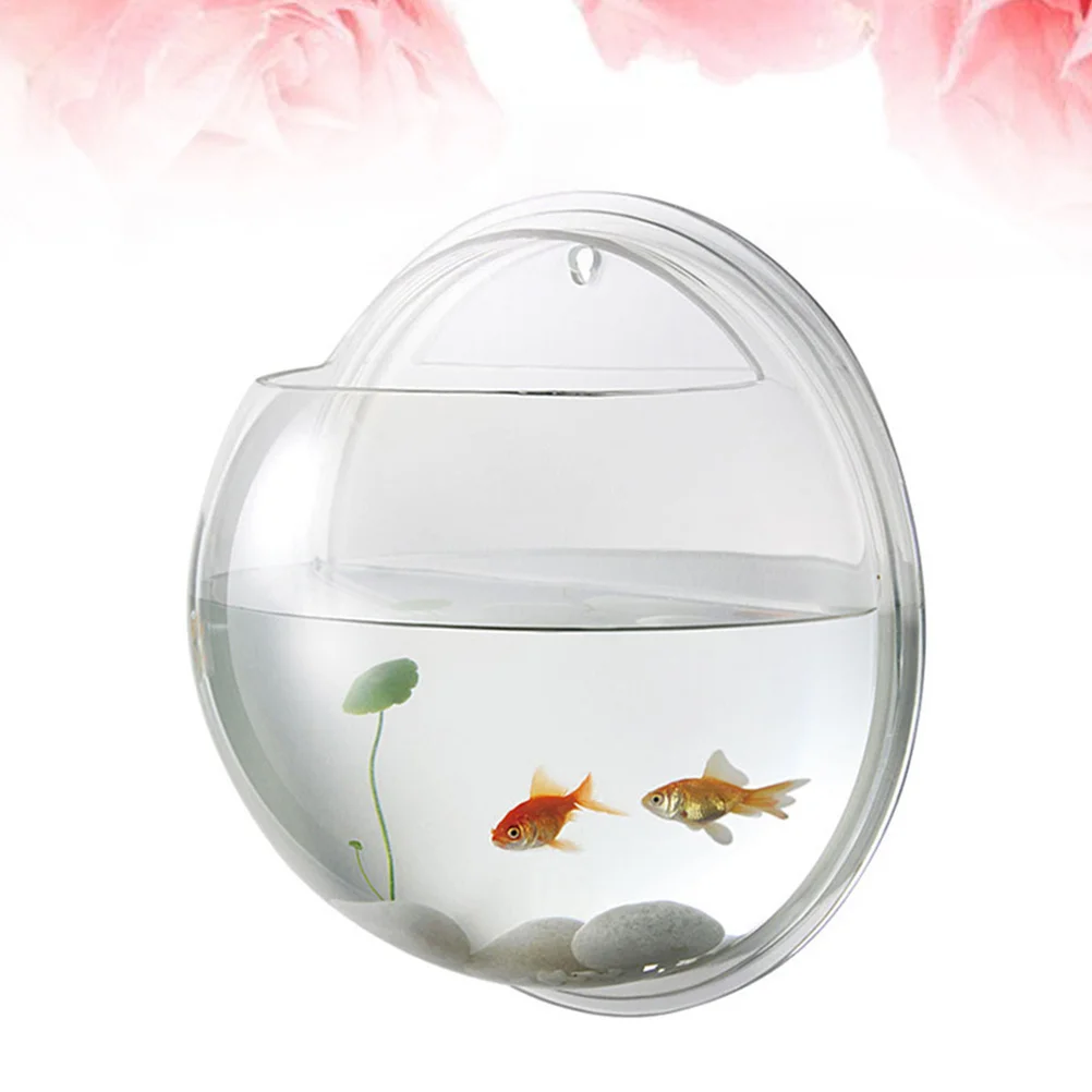 

Wall Hanging Acrylic Fish Tank for Home Decor 40L Aquarium Wall Mounted Hanging Fish Bowl Modern Aquarium Supplies