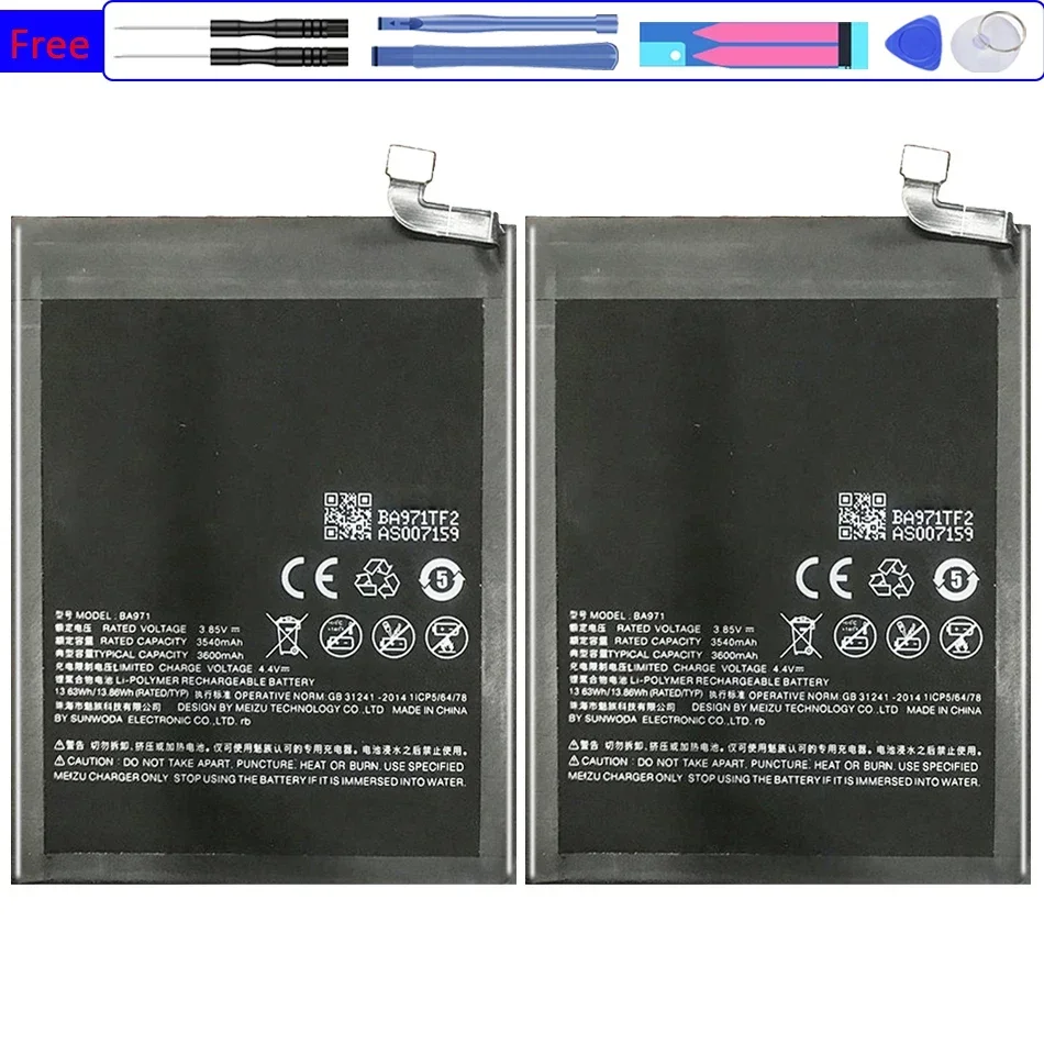 BA971 BA 971 Replacement Battery 3600mAh For Meizu 16s 16 S M971Q/C/Y Mobile Phone Bateria