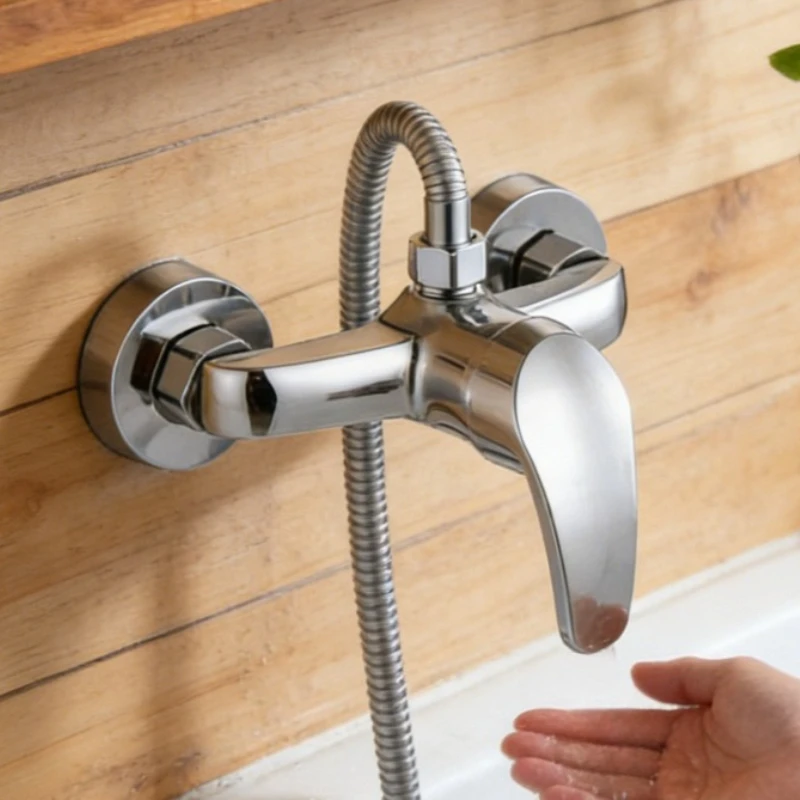 

1pcs Hot and Cold Mixing Valve Bathroom Bathtub Faucets 304 Stainless Steel Wall Mounted Shower Faucets Plumbing Valve Switch