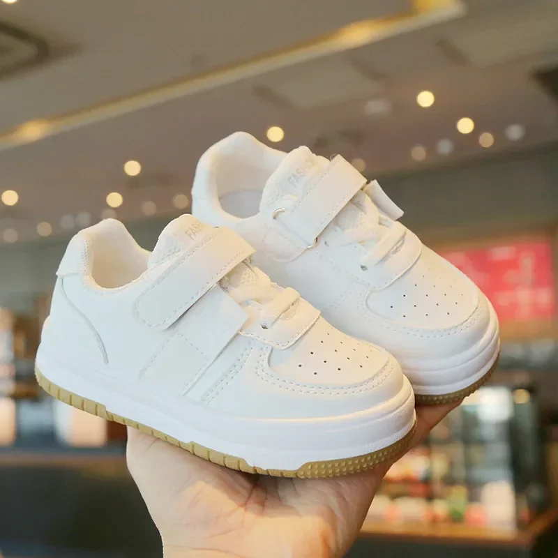 Fashion Platform Shoes for Kids Girl All-white Sneakers Boys Casual Tenis New 2024 Spring Autumn Children Sport Shoes Size 21-32